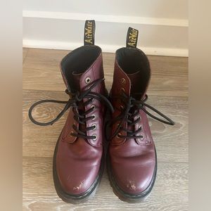 Doc Marten Burgundy Combat Boot